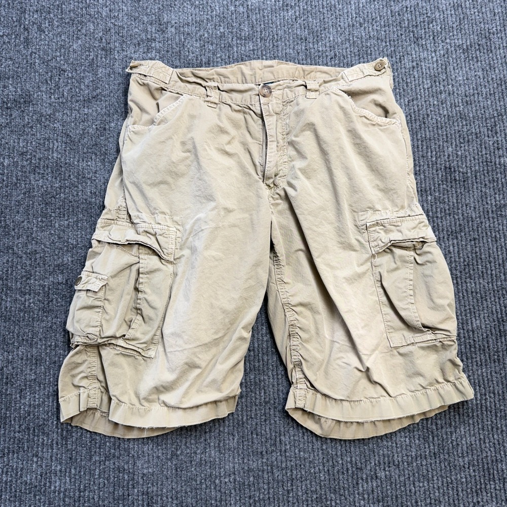 Polo Ralph Lauren Cargo Shorts Mens 34 Khaki Beige Lightweight Twill Adjustable